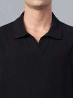 Men's Black 100% Cotton Relax Fit Tshirt