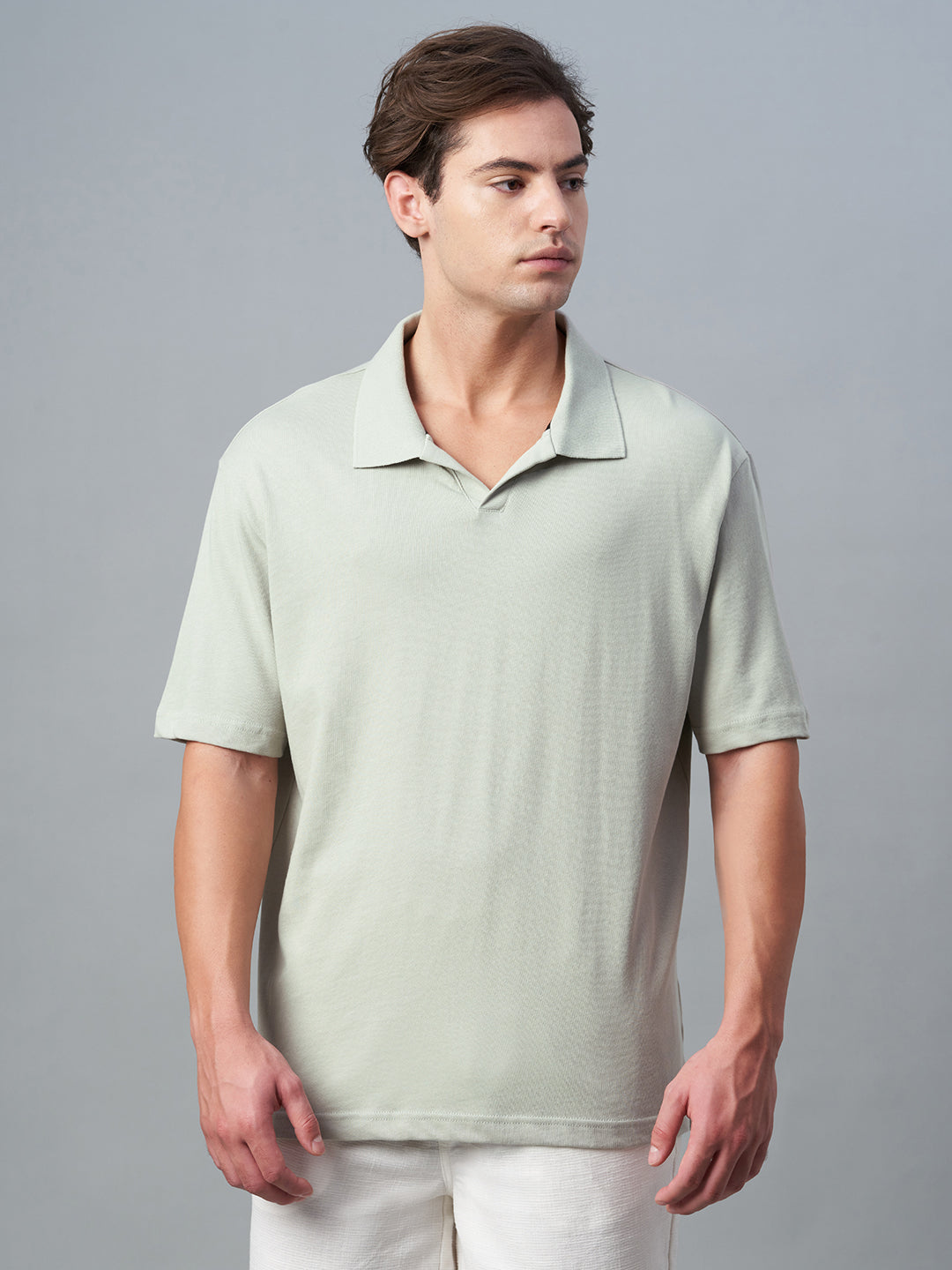 Men's Grey 100% Cotton Relax Fit Tshirt