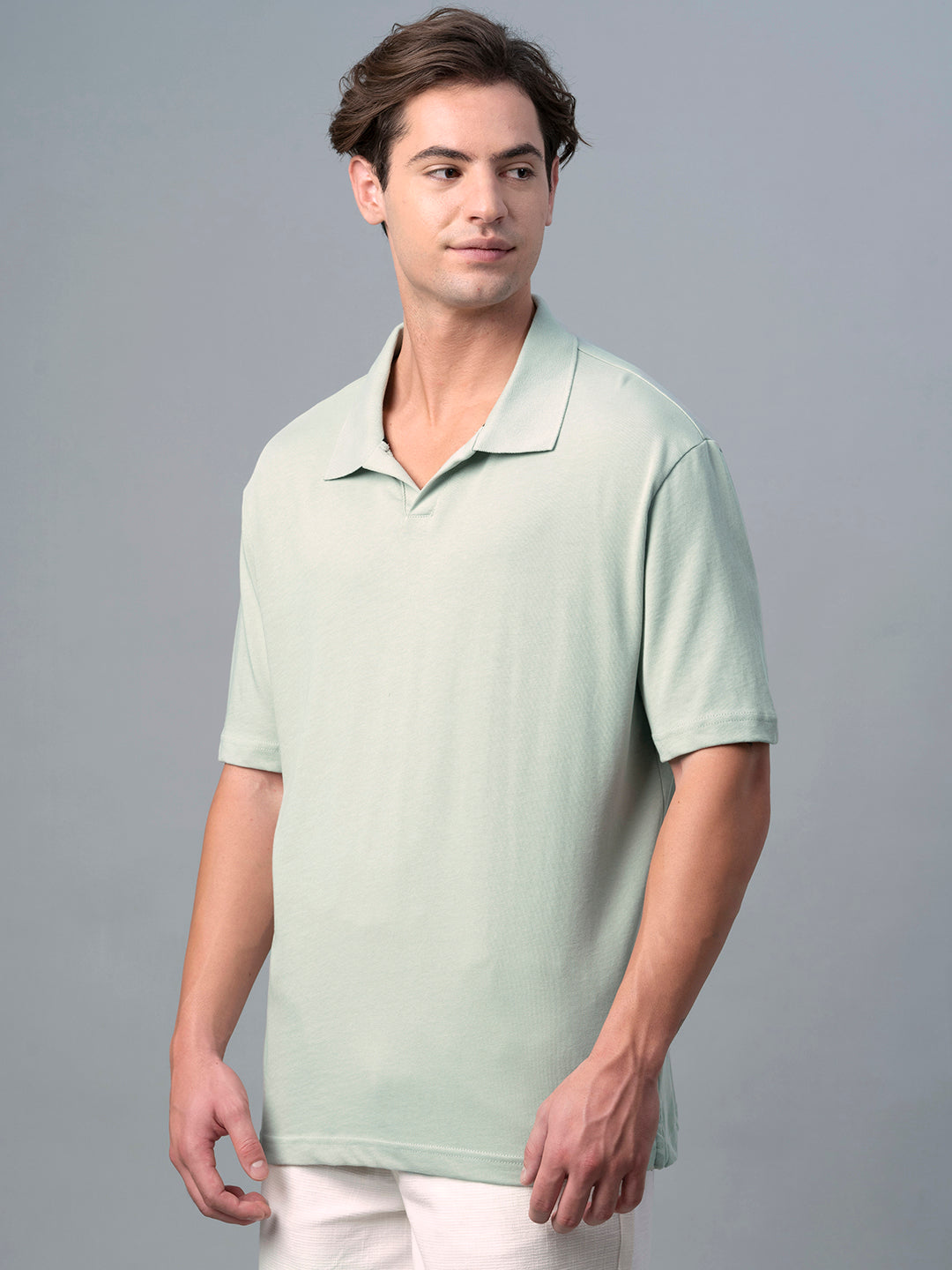 Men's Grey 100% Cotton Relax Fit Tshirt