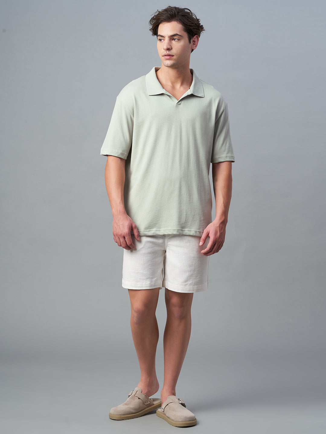 Men's Grey 100% Cotton Relax Fit Tshirt