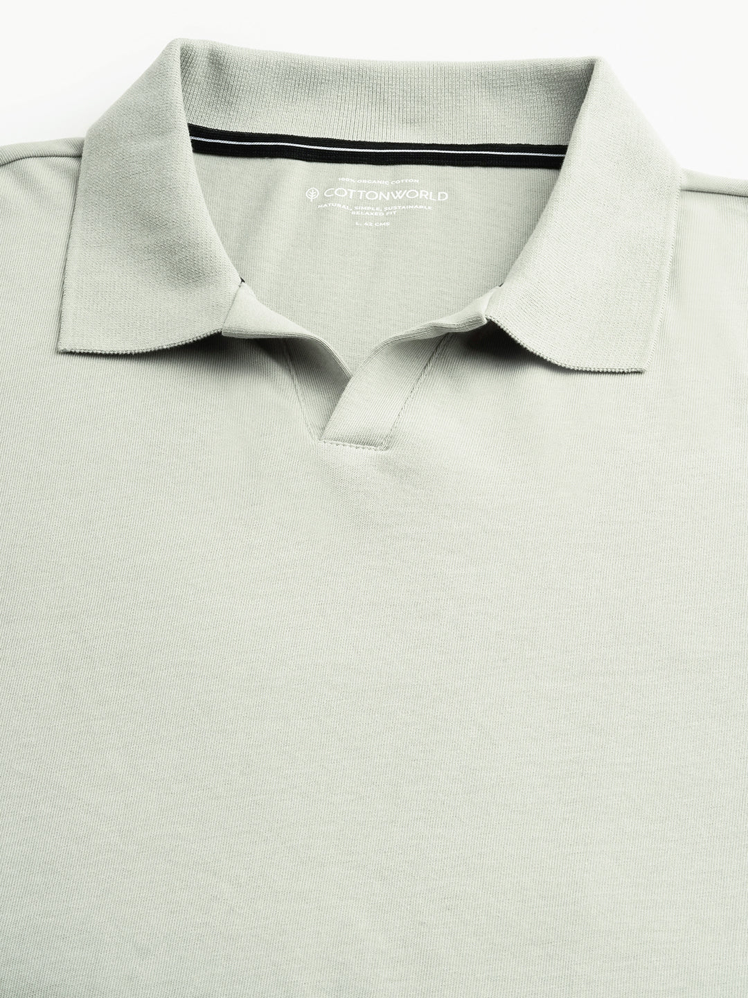Men's Grey 100% Cotton Relax Fit Tshirt