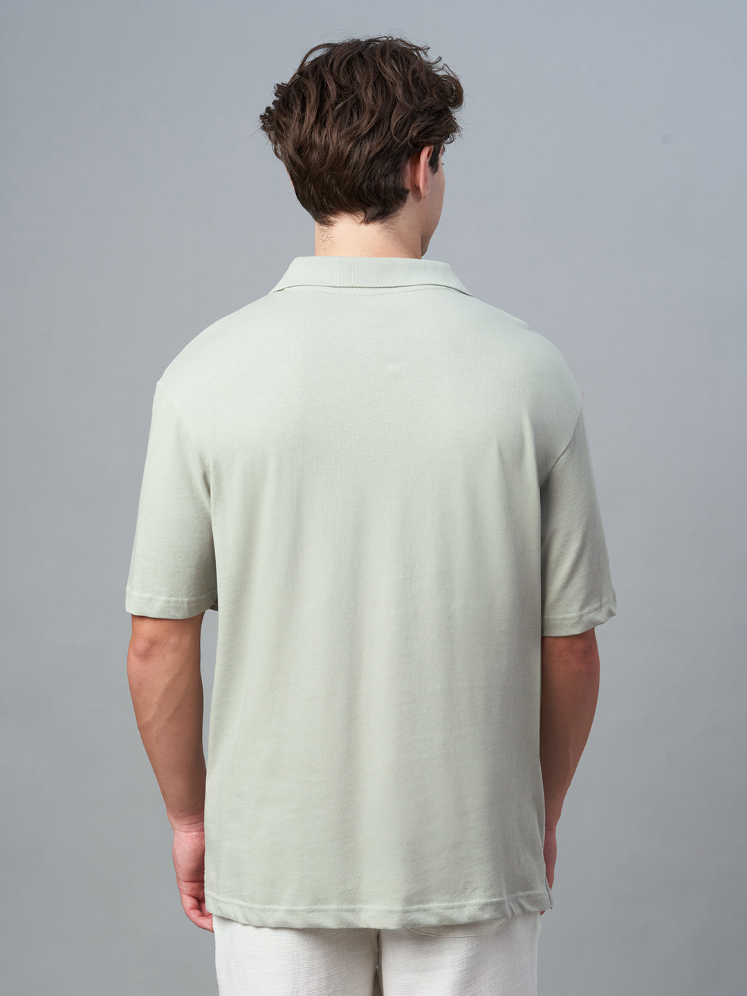 Men's Grey 100% Cotton Relax Fit Tshirt