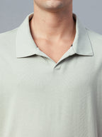 Men's Grey 100% Cotton Relax Fit Tshirt