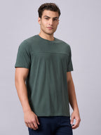 Men's Green 100% Organic Cotton Regular Fit Tshirt