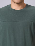 Men's Green 100% Organic Cotton Regular Fit Tshirt