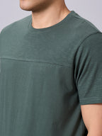 Men's Green 100% Organic Cotton Regular Fit Tshirt