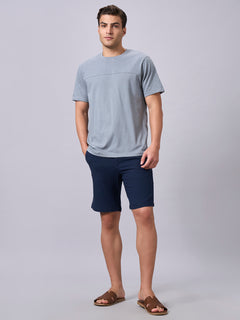 Men’s Organic Cotton Regular Fit Round Neck Solid T-Shirt Grey