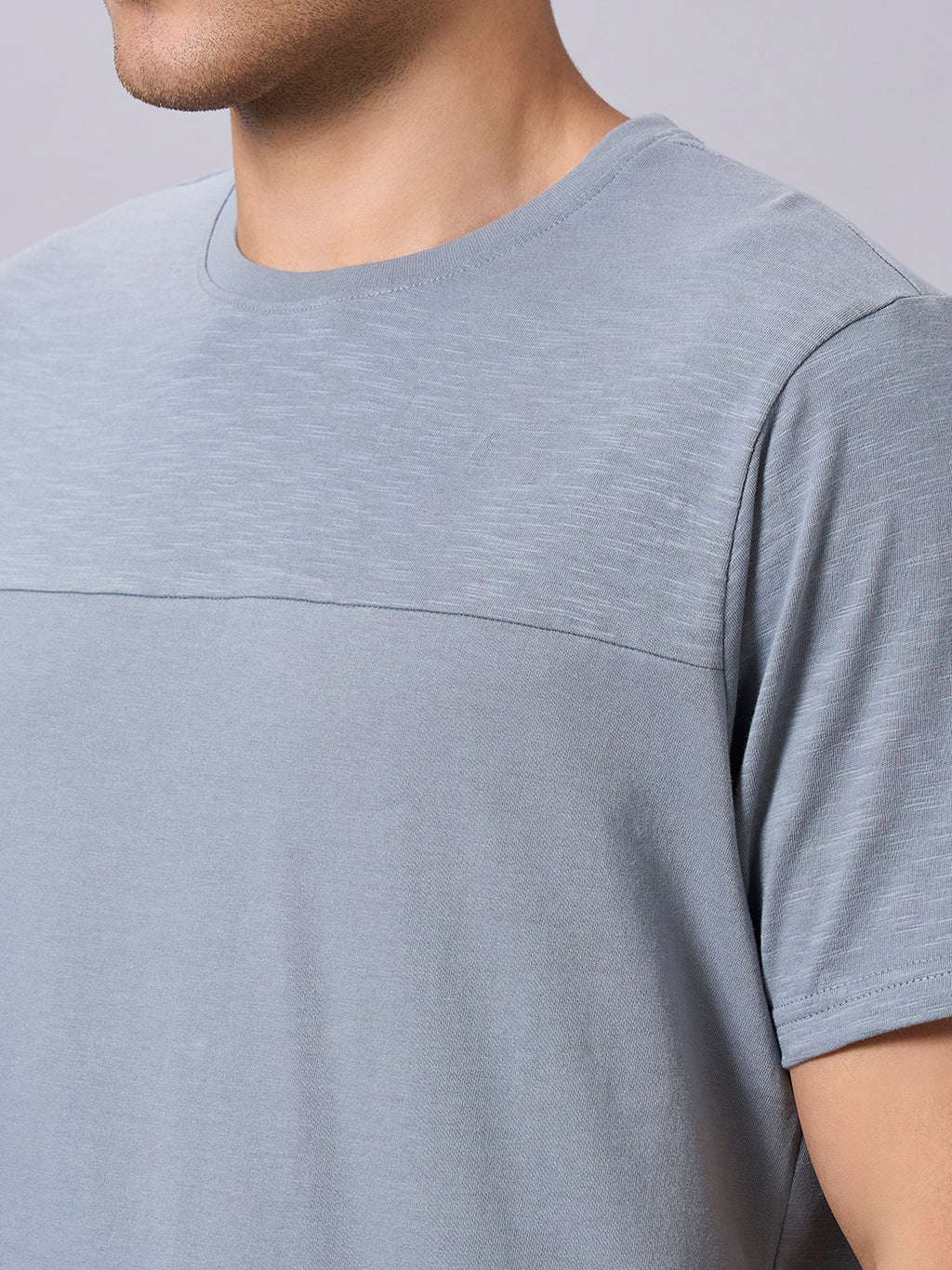 Men's Grey 100% Organic Cotton Regular Fit Tshirt