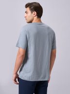 Men's Grey 100% Organic Cotton Regular Fit Tshirt