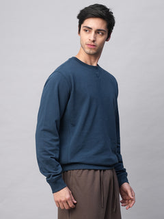 Men's Organic Cotton Regular Fit Sweatshirt Blue
