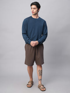 Men's Organic Cotton Regular Fit Sweatshirt Blue