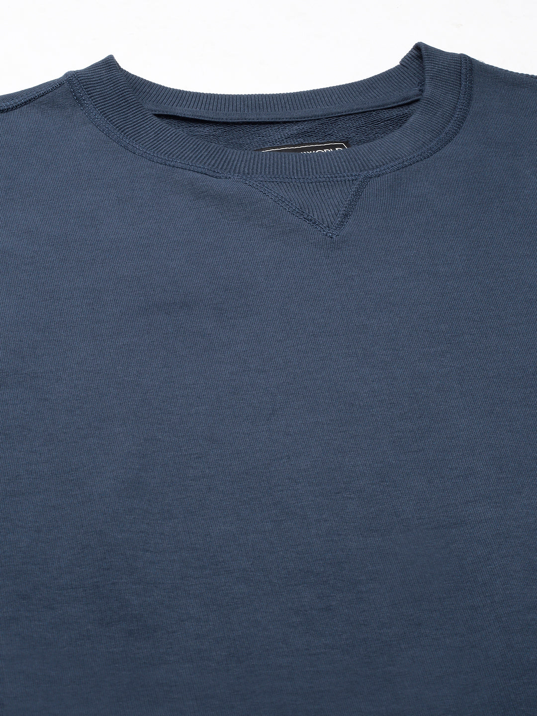 Men's Blue Organic Cotton Regular Fit Sweatshirt