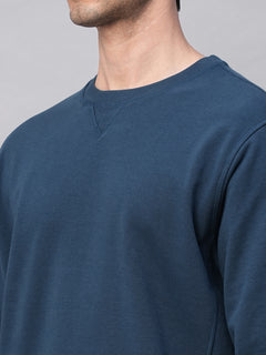 Men's Organic Cotton Regular Fit Sweatshirt Blue