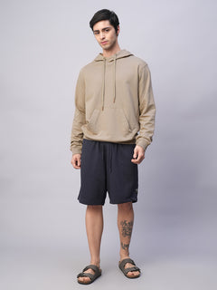 Men's Organic Cotton Regular Fit Hoodie Sweatshirt Khaki