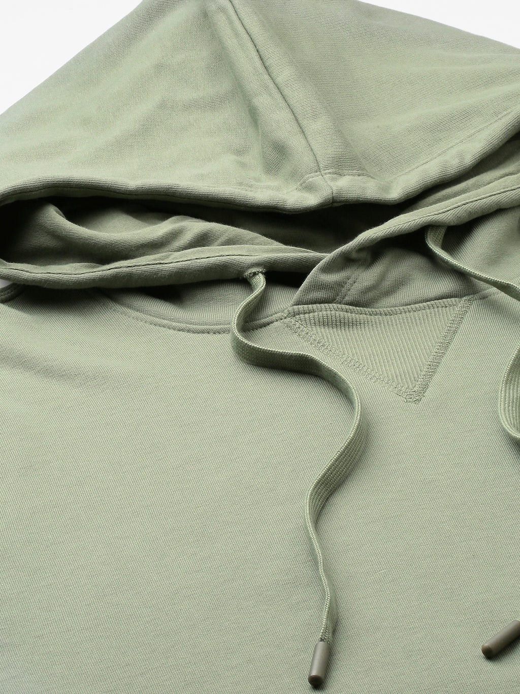 Men's Light Green Organic Cotton Regular Fit Hoodie Sweatshirt