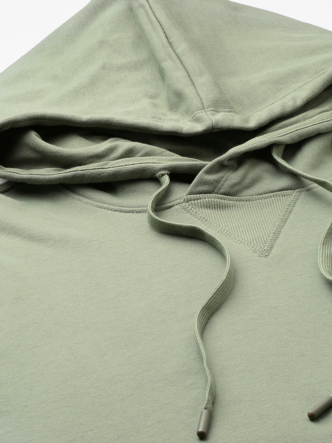 Men's Light Green Organic Cotton Regular Fit Hoodie Sweatshirt