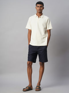 Men’s Cotton Elastane Regular Fit Polo T-Shirt Natural