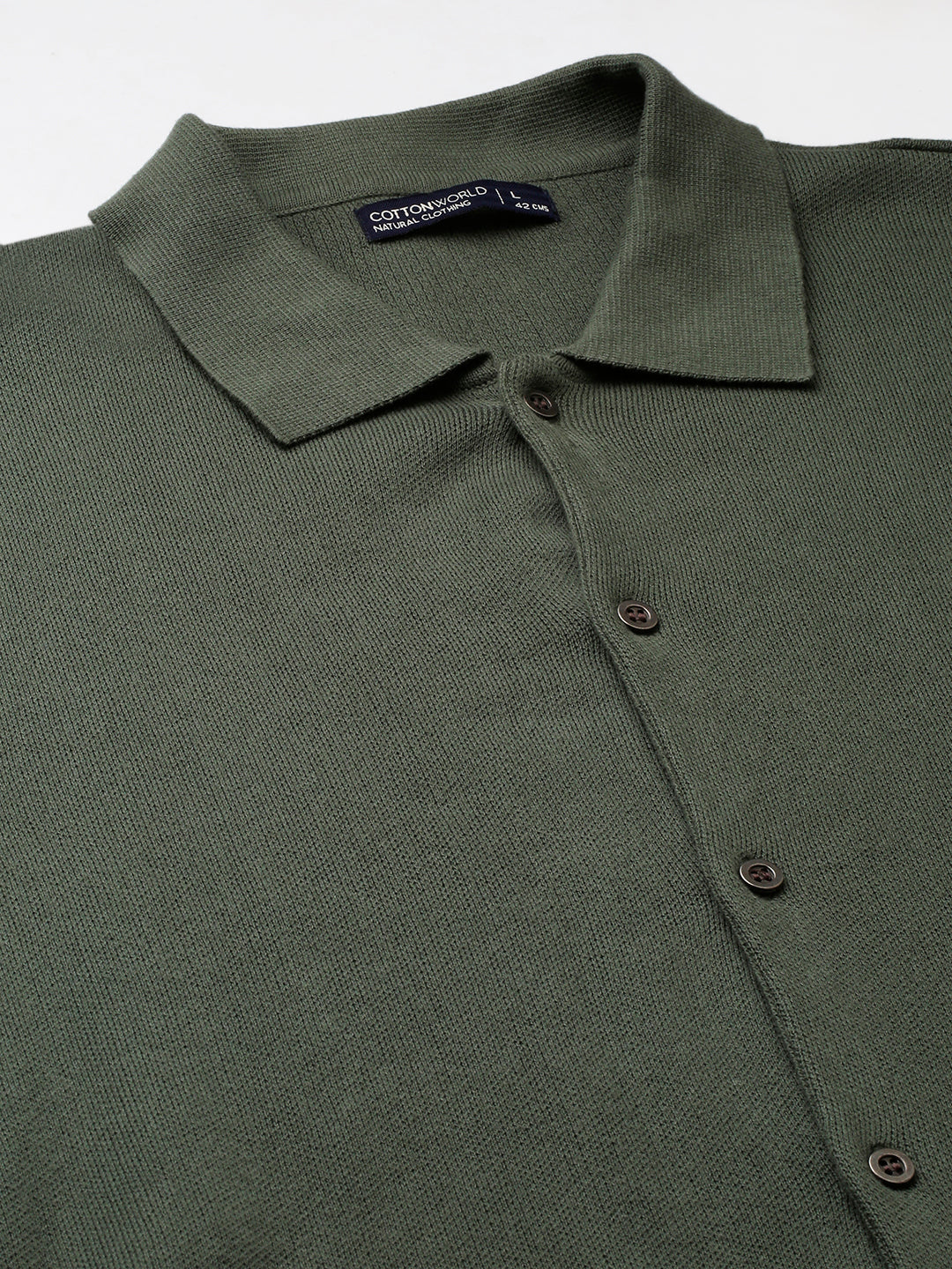 Men's Green 100% Cotton Regular Fit Tshirt