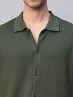 Men's Green 100% Cotton Regular Fit Tshirt