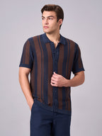 Men's Navy 100% Cotton Regular Fit Tshirt