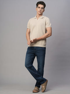 Men’s Cotton Regular Fit T-Shirt Beige
