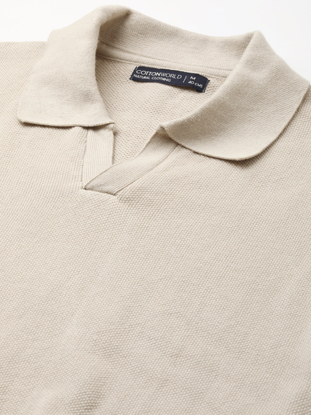 Men's Cotton Regular Fit Tshirt Beige