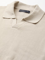 Men's Cotton Regular Fit Tshirt Beige