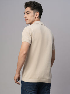 Men’s Cotton Regular Fit T-Shirt Beige