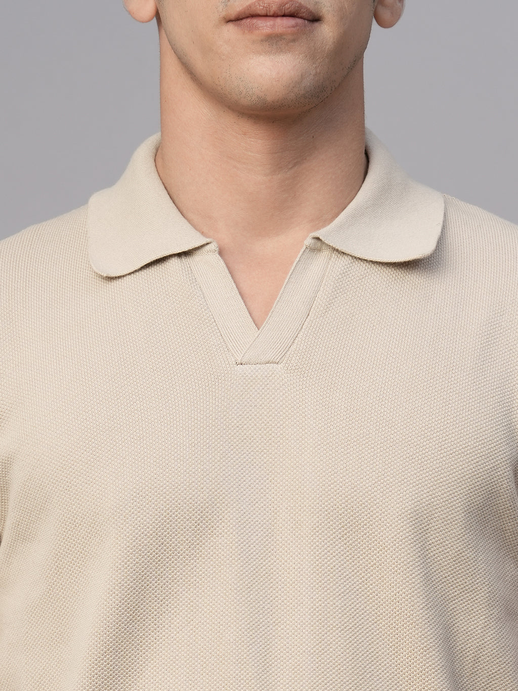 Men's Cotton Regular Fit Tshirt Beige