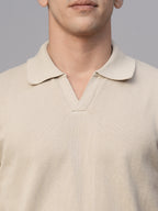 Men's Cotton Regular Fit Tshirt Beige