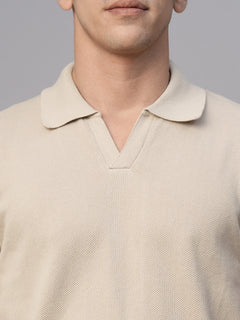 Men’s Cotton Regular Fit T-Shirt Beige