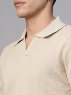Men’s Cotton Regular Fit T-Shirt Beige