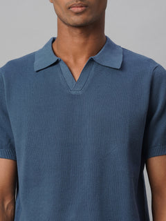 Men’s Cotton Regular Fit Polo T-Shirt Blue