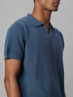 Men’s Cotton Regular Fit Polo T-Shirt Blue