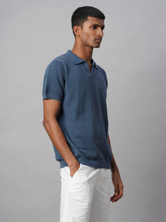 Men’s Cotton Regular Fit Polo T-Shirt Blue
