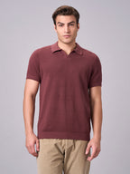 Men's Dark Brown 100% Cotton Regular Fit Tshirt