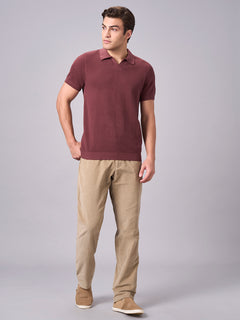 Men’s Cotton Regular Fit T-Shirt Dark Brown
