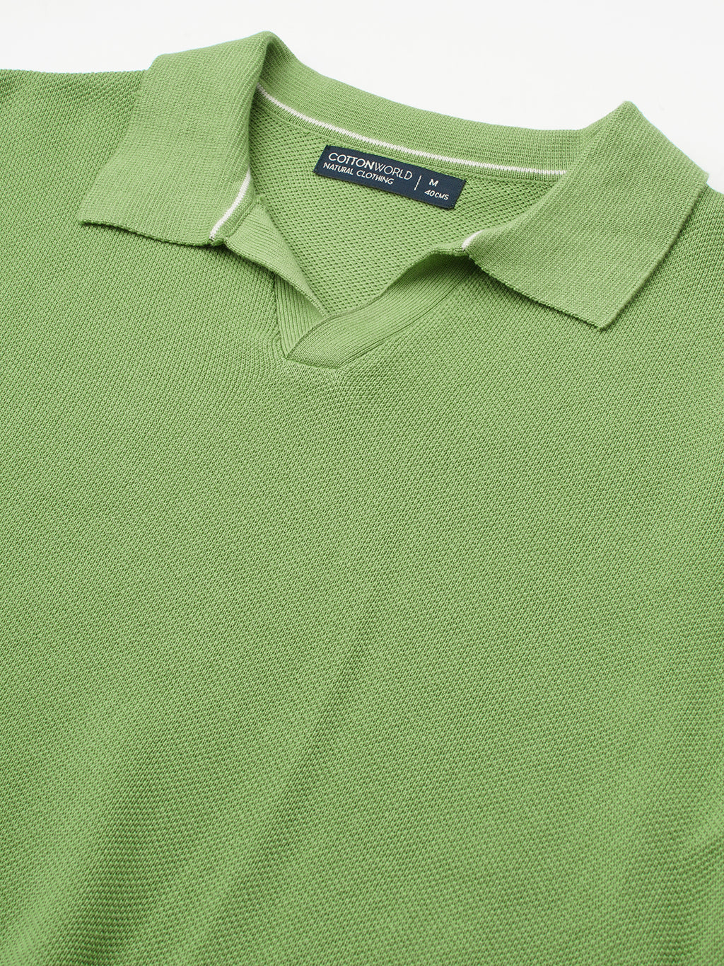 Men's Green 100% Cotton Regular Fit Tshirt