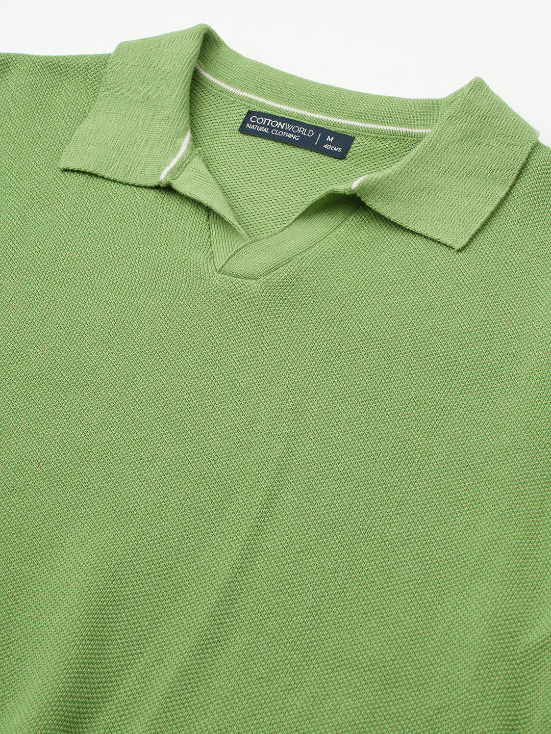 Men's Green 100% Cotton Regular Fit Tshirt