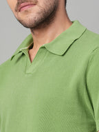 Men's Green 100% Cotton Regular Fit Tshirt