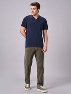 Men's Navy 100% Cotton Regular Fit Tshirt