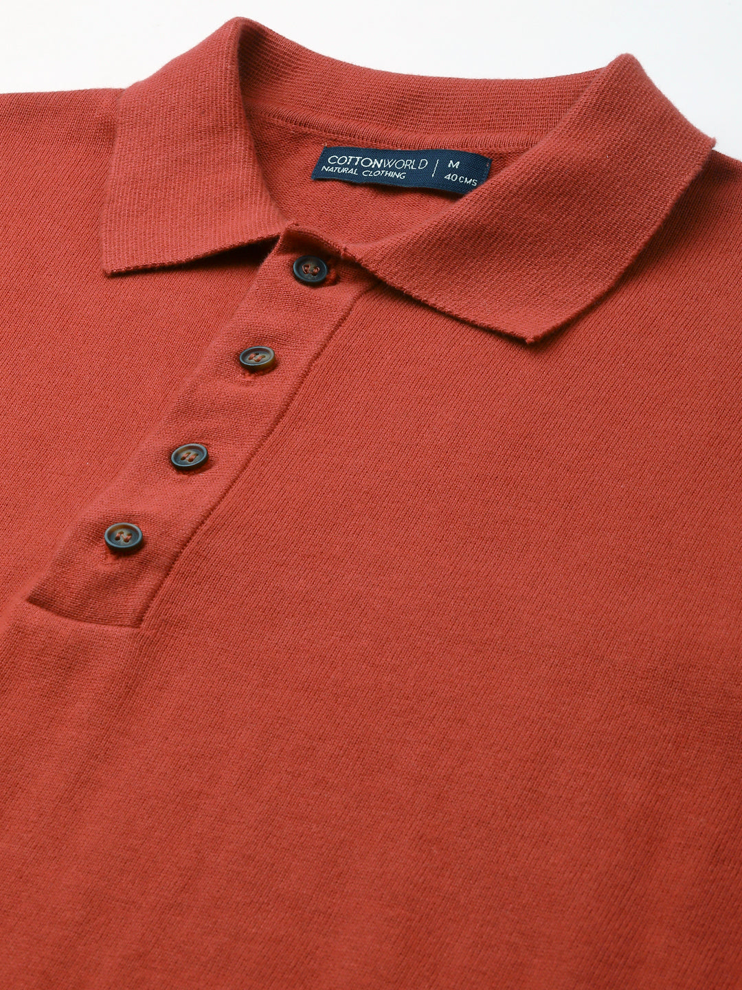 Men's Red 100% Cotton Regular Fit Tshirt