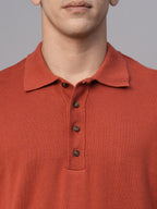 Men's Red 100% Cotton Regular Fit Tshirt