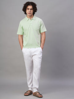 Men’s Cotton Regular Fit Chest Pocket Polo T-Shirt Green