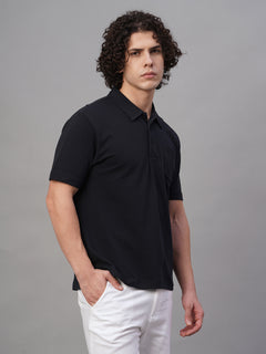 Men’s Cotton Regular Fit Polo Pocket T-Shirt Navy