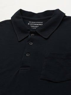 Men’s Cotton Regular Fit Polo Pocket T-Shirt Navy