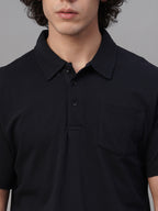 Men's Navy 100% Cotton Regular Fit Tshirt