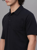 Men's Navy 100% Cotton Regular Fit Tshirt