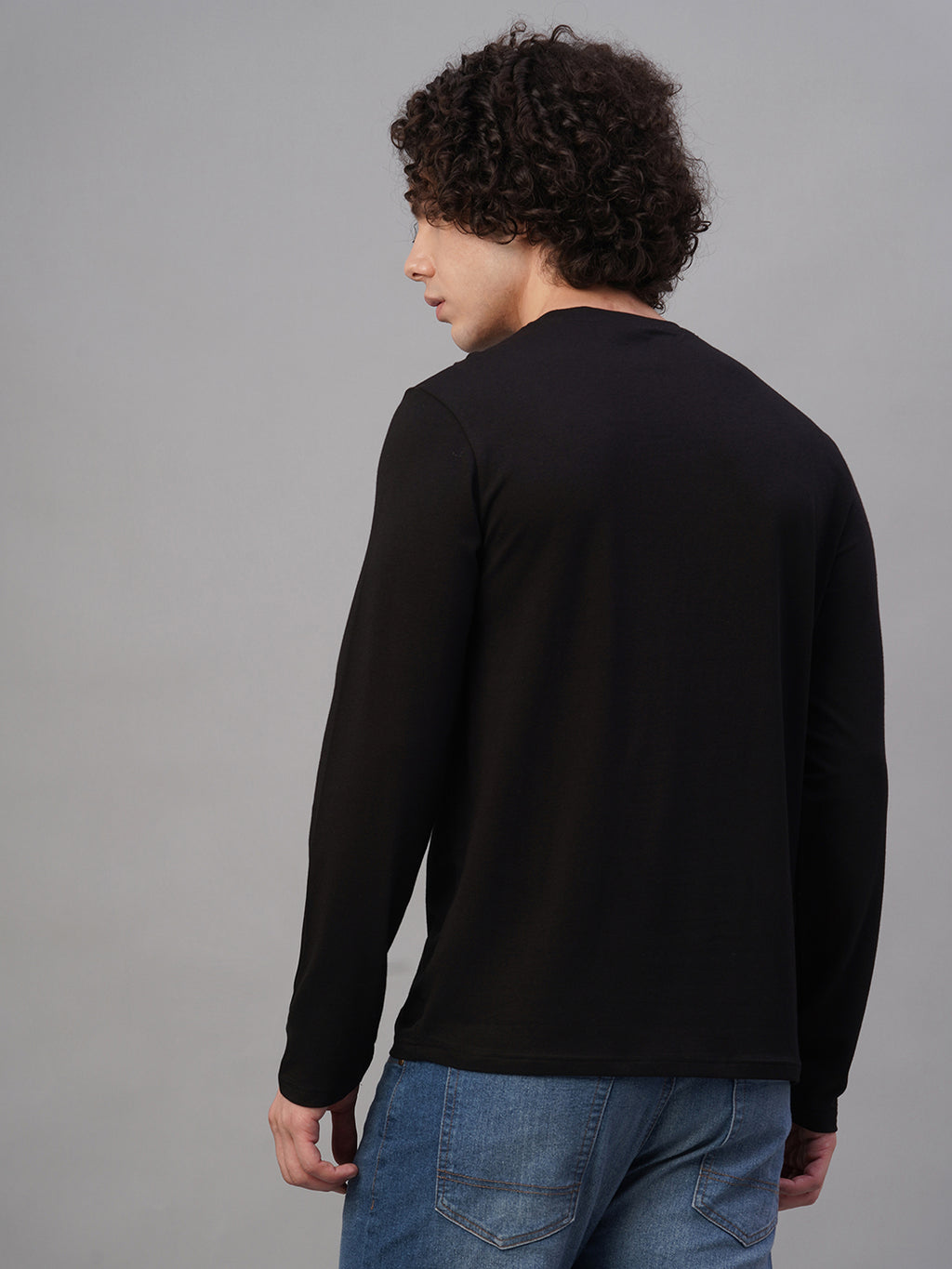 Men's Cotton Bamboo Elastane Slim Fit Tshirt Black