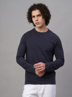 Men’s Cotton Bamboo Elastane Slim Fit T-Shirt Navy
